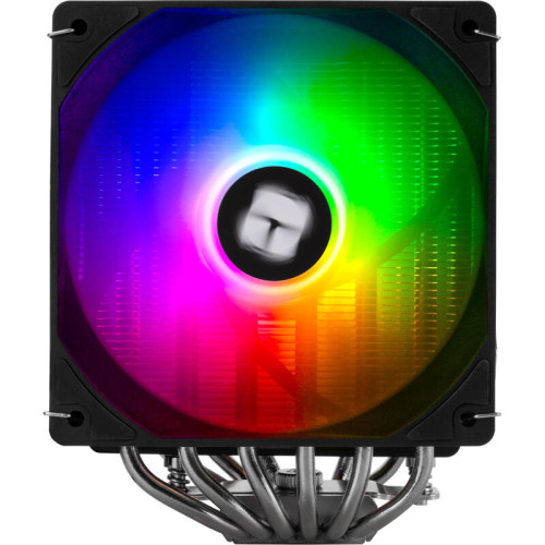 Кулер для процессора/ CPU Cooler Thermalright Peerless Assassin 120 Digital Black ARGB (4-pin PWM, LED temp., 162mm, Ni/Cu, 6x6mm, ARGB, 2x120mm, 88.89CFM, 25.6dBA, 1850RPM, S: 1851, 1700, 1200, 115X, AM5, AM4, black)