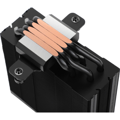 Кулер для процессора/ CPU Cooler Thermalright Assassin Spirit 120 Vision ARGB Black (4-pin PWM, LED temp., 154mm, Al/Cu, 4x6mm, ARGB, 1x120mm, 66.17CFM, 25.6dBA, 1500RPM, S: 1851/1700/1200/115X, AM5/AM4, black)