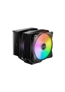 Кулер для процессора/ CPU Cooler be quiet! PURE ROCK PRO 3 LX (250W, 4-pin PWM, 155mm, Al/Cu, 6x6mm, ARGB, 2x120mm, 61.8CFM, 34.8dBA, 2000RPM, S: 1851/1700/1200/115X, AM5/AM4, black)