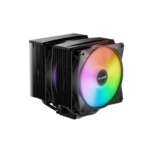 Кулер для процессора/ CPU Cooler be quiet! PURE ROCK PRO 3 LX (250W, 4-pin PWM, 155mm, Al/Cu, 6x6mm, ARGB, 2x120mm, 61.8CFM, 34.8dBA, 2000RPM, S: 1851/1700/1200/115X, AM5/AM4, black)