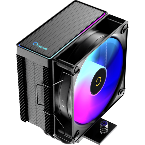 Кулер для процессора/ CPU Cooler Ocypus Gamma A40 BK ARGB (200W, 4-pin PWM, 133mm, Al/Cu, 4x6mm, ARGB, 1x100mm, 41CFM, 29.5dBA, 2400RPM, S: 1851/1700/1200/115X, AM5/AM4, black)