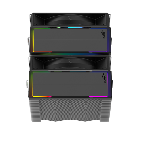Кулер для процессора/ CPU Cooler SAMA A60L (265W, 4-pin PWM, 156.5mm, 6x6mm, ARGB, 2x120mm, 78CFM, 29dBA, 2200RPM, S: 1851/1700/1200/115X, AM5/AM4, silver)