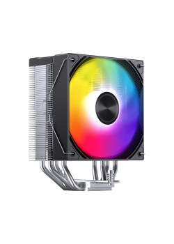 Кулер для процессора/ CPU Cooler JONSBO CA40 ARGB (225W, 4-pin PWM, 157mm, Al/Cu, 4x6mm, ARGB, 1x120mm, 69.61CFM, 32.6dBA, 1800RPM, S: 1851/1700/1200/115X, AM4/AM5 Black)