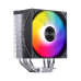 Кулер для процессора/ CPU Cooler JONSBO CA40 ARGB (225W, 4-pin PWM, 157mm, Al/Cu, 4x6mm, ARGB, 1x120mm, 69.61CFM, 32.6dBA, 1800RPM, S: 1851/1700/1200/115X, AM4/AM5 Black)