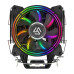 Вентилятор ALSEYE H120D Universal, TDP 200W, Heat Pipe:6mm*6pcs, 800;2000RPM, 11.6-35.3dB(A), RGB, RTL {18} (872339)/(874043)