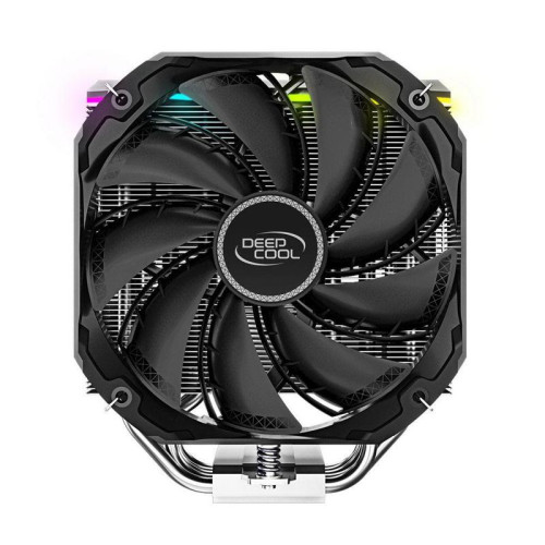 Вентилятор Deepcool AS500 PLUS RTL {6} (727071) (Height 164mm, 6mm x 5pcs, Fan 140mm*2, 500;1200RPM ±10%,  29.2 dB(A), 4-pin PWM, TDP 220W, Screw, Socket AMD AM4, Intel LGA 2066/2011-v3/2011/1700/1200/115x) {8}