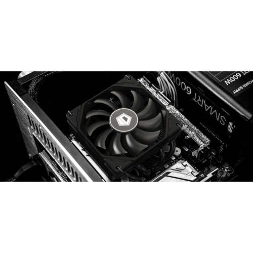 Кулер для процессора/ CPU Cooler ID-COOLING IS-40X V3 (100W, 4-pin PWM, 45mm, Al, 4x6mm, 1x92mm, 46CFM, 35.2dBA, 2800RPM, S: 1851/1700/1200/115X, AM5/AM4, Black)
