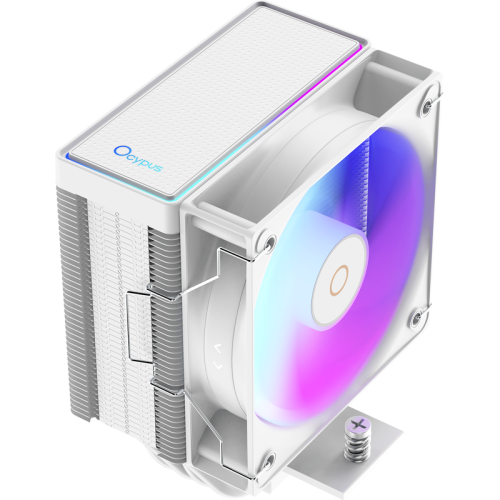Кулер для процессора/ CPU Cooler Ocypus Gamma A40 WH ARGB (200W, 4-pin PWM, 133mm, Al/Cu, 4x6mm, ARGB, 1x100mm, 41CFM, 29.5dBA, 2400RPM, S: 1851/1700/1200/115X, AM5/AM4, white)