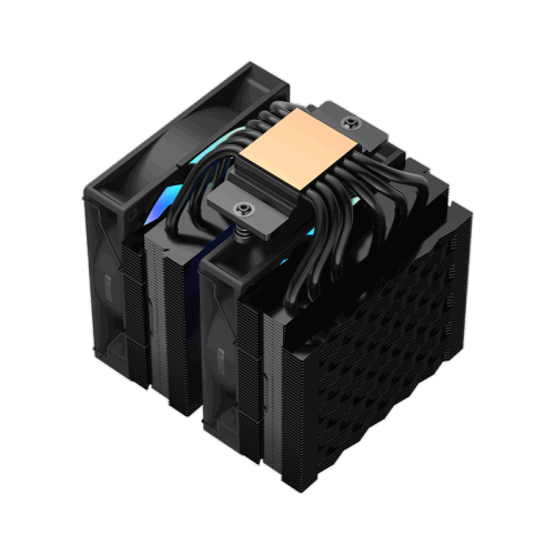 Кулер для процессора/ CPU Cooler PCCooler RT620 ARGB BK (250W, 4-pin PWM, 157mm, Al/Cu, 6x6mm, 2x120mm, 73.32CFM, 34.9dBA, 2200RPM, S: 1851/1700/1200/115X, AM5/AM4, black)