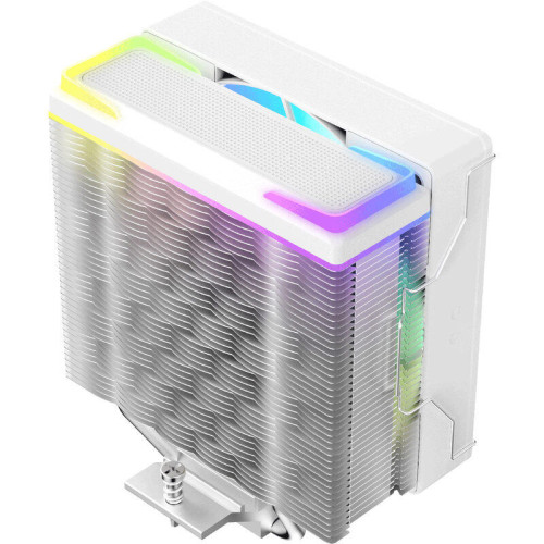 Кулер для процессора/ CPU Cooler Ocypus Delta A40 SE WH ARGB (190W, 4-pin PWM, 147mm, Al/Cu, 4x6mm, ARGB, 1x120mm, 60CFM, 31dBA, 1800RPM, S: 1851/1700/1200/115X, AM5/AM4, white)