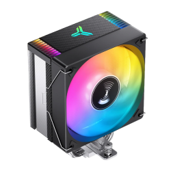 Кулер для процессора/ CPU Cooler JONSBO CR-1000 EVO ARGB (220W, 4-pin PWM, 154mm, Al/Cu, 4x6mm, ARGB, 1x120mm, 59.48CFM, 32.0dBA, 1500RPM, S: 1700/1200/115X, AM4/AM5 Black)