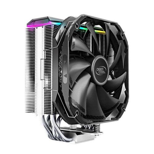 Вентилятор Deepcool AS500 RTL {8} (727064) (Height 164mm, 6mm x 5pcs, Fan 140mm, 500;1200RPM ±10%,  29.2 dB(A), 4-pin PWM, TDP 220W, Screw, Socket AMD AM4, Intel LGA 2066/2011-v3/2011/1700/1200/115x)