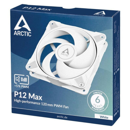Вентилятор корпусной Arctic Cooling P12 Max (ACFAN00293A)(White) , 200 - 3300 rpm  - retail