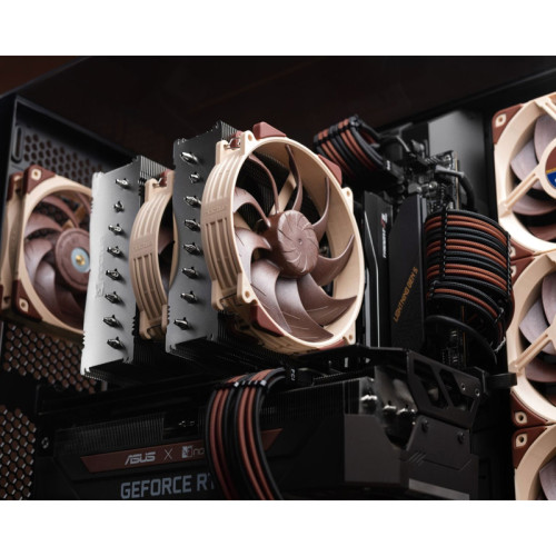 Кулер для процессора/ CPU Cooler Noctua NH-D15 G2 LBC (228W, 4-pin PWM, 168mm, Al/Cu, 8x6mm, 2x140mm, 91.5CFM, 24.8dBA, 1500RPM, S: 1851/1700/1200/115X, AM5/AM4, Beige/Brown)