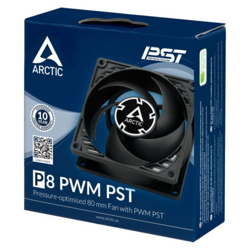 Вентилятор корпусной ARCTIC Cooling P8 PWM PST (Black/Black) - retail (ACFAN00150A) (702034)