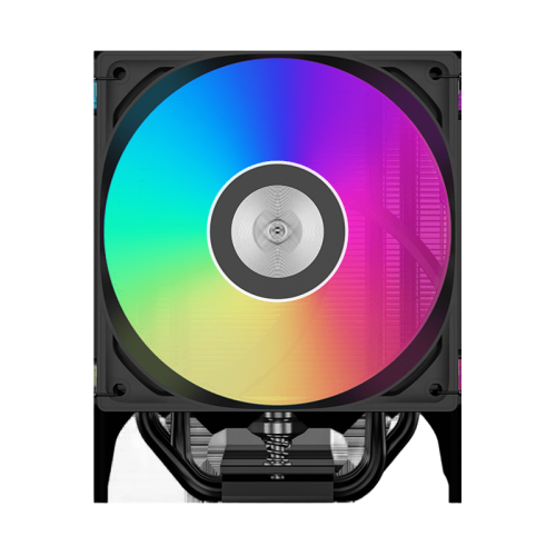 Кулер для процессора/ CPU Cooler PCCooler RT500 Digital ARGB BK (240W, 4-pin PWM, LED temp., 152mm, Al/Cu, 5x6mm, ARGB, 1x120mm, 73.32CFM, 34.9dBA, 2200RPM, S: 1851/1700/1200/115X, AM5/AM4, black)