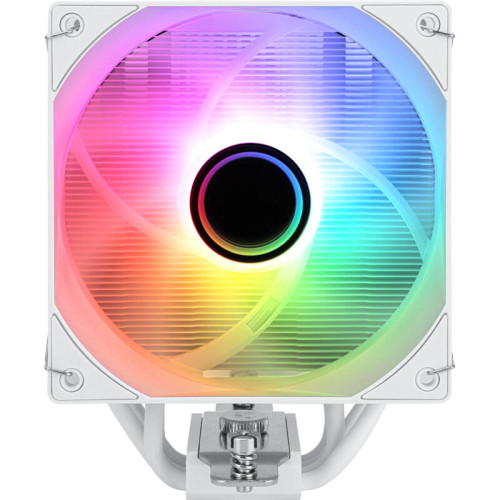 Кулер для процессора/ CPU Cooler Thermalright Assassin Spirit 120 Vision ARGB White (4-pin PWM, LED temp., 154mm, Al/Cu, 4x6mm, ARGB, 1x120mm, 66.17CFM, 25.6dBA, 1500RPM, S: 1851/1700/1200/115X, AM5/AM4, white)