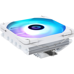 Кулер для процессора/ CPU Cooler Thermalright AXP-120 X67 White Argb (4-pin PWM, 52mm, Ni/Cu, 6x6mm, ARGB, 1x120mm, 59CFM, 26.1dBA, 1800RPM, S: 1851/1700/1200/115X, 2011, 2066, AM5/AM4, white)