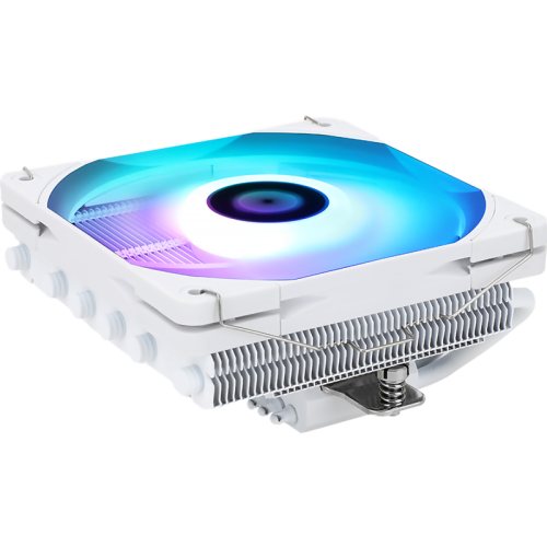 Кулер для процессора/ CPU Cooler Thermalright AXP-120 X67 White Argb (4-pin PWM, 52mm, Ni/Cu, 6x6mm, ARGB, 1x120mm, 59CFM, 26.1dBA, 1800RPM, S: 1851/1700/1200/115X, 2011, 2066, AM5/AM4, white)