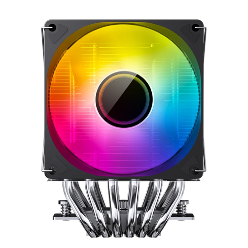 Кулер для процессора/ CPU Cooler JONSBO CR-1400 DV2 (230W, 4-pin PWM, 136mm, Al/Cu, 6x6mm, ARGB, 2x92mm, 38.2CFM, 33.8dBA, 2300RPM, S: 1851/1700/1200/115X/2011, AM4/AM5 Black)