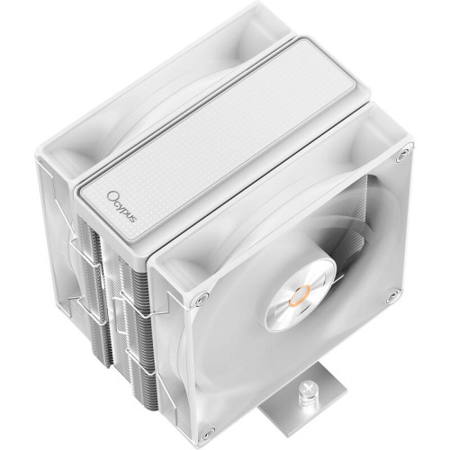 Кулер для процессора/ CPU Cooler Ocypus Delta A40 Elite WH Dual FAN (220W, 4-pin PWM, 156.7mm, Al/Cu, 4x6mm, 2x120mm, 73CFM, 29dBA, 2000RPM, S: 1851/1700/1200/115X, AM5/AM4, white)