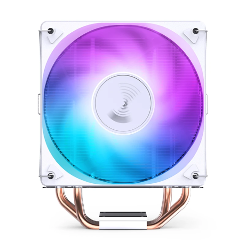 Кулер для процессора/ CPU Cooler JONSBO CR-1000E (210W, 4-pin PWM, 154mm, Al/Cu, 4x6mm, FRGB, 1x120mm, 59.48CFM, 32.0dBA, 1500RPM, S: 1700/1200/115X, White)