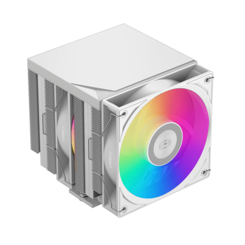 Кулер для процессора/ CPU Cooler PCCooler RT720 TC ARGB WH (270W, 4-pin PWM, 157.5mm, Al/Cu, 7x6mm, ARGB, 2x120mm, 73.32CFM, 34.9dBA, 2200RPM, S: 1851/1700/1200/115X, AM5/AM4, white)
