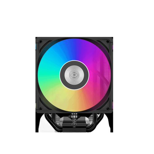 Кулер для процессора/ CPU Cooler PCCooler RT500 Digital ARGB BK (240W, 4-pin PWM, LED temp., 152mm, Al/Cu, 5x6mm, ARGB, 1x120mm, 73.32CFM, 34.9dBA, 2200RPM, S: 1851/1700/1200/115X, AM5/AM4, black)