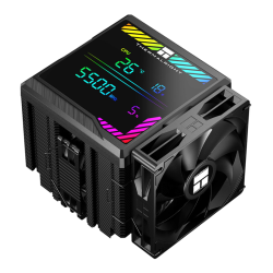 Кулер для процессора/ CPU Cooler Thermalright Peerless Assassin 140 Digital Black (4-pin PWM, 165mm, Ni/Cu, 6x6mm, 1x120mm + 1x140mm, 82.CFM, 29.6dBA, 1850RPM, S: 1200, 1700, 1851, 115X, 2011, 2066, AM4, AM5, black)