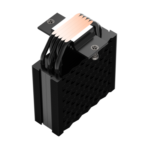 Кулер для процессора/ CPU Cooler PCCooler RT500 BK (240W, 4-pin PWM, LED temp., 152mm, Al/Cu, 5x6mm, 1x120mm, 73.32CFM, 34.9dBA, 2200RPM, S: 1851/1700/1200/115X, AM5/AM4, black)