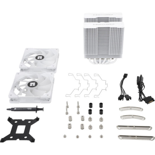 Кулер для процессора/ Кулер для процессора Thermalright Peerless Assassin 120 White ARGB, высота 157 мм, 1550 об/мин, 26 дБА, PWM, белый, ARBG подсветка Кулер для процессора/ Кулер для процессора Thermalright Peerless Assassin 120 White ARGB, высота 157 мм, 1550 об/мин, 26 дБА, PWM, белый, ARBG подсветка