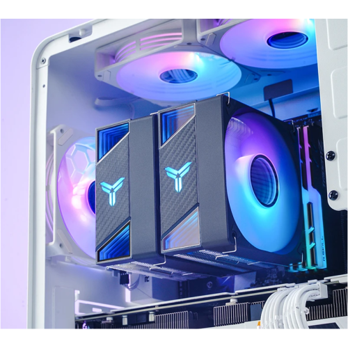 Кулер для процессора/ CPU Cooler JONSBO CR-3000 ARGB (260W, 4-pin PWM, 160mm, Al/Cu, 7x6mm, ARGB, 2x120mm, 59.48CFM, 32.0dBA, 1500RPM, S: 1851/1700/1200/115X/2011, AM4/AM5 Black)