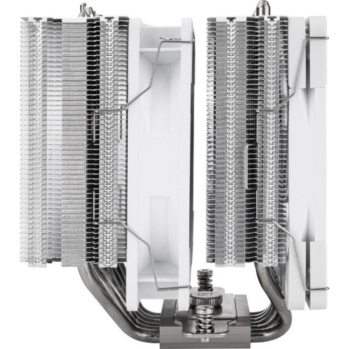 Кулер для процессора/ CPU Cooler Thermalright Royal Knight 120 SE White (4-pin PWM, 155mm, Ni/Cu, 6x6mm, 2x120mm, 66.17CFM/59CFM, 25.6dBA/26.1dBA, 1500RPM/1800RPM, S: 1200, 1700, 1851, 115X, AM4, AM5, silver, white)