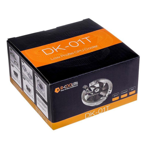Кулер ID-Cooling DK-01T Soc-AM5/AM4/1200/1700/1851 черный 3-pin 24dB Al 95W 195gr Ret [DK-01T]