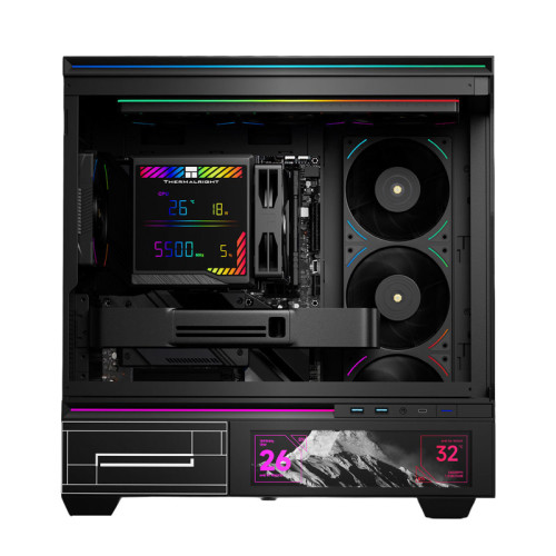 Кулер для процессора/ CPU Cooler Thermalright Peerless Assassin 140 Digital Black (4-pin PWM, 165mm, Ni/Cu, 6x6mm, 1x120mm + 1x140mm, 82.CFM, 29.6dBA, 1850RPM, S: 1200, 1700, 1851, 115X, 2011, 2066, AM4, AM5, black)