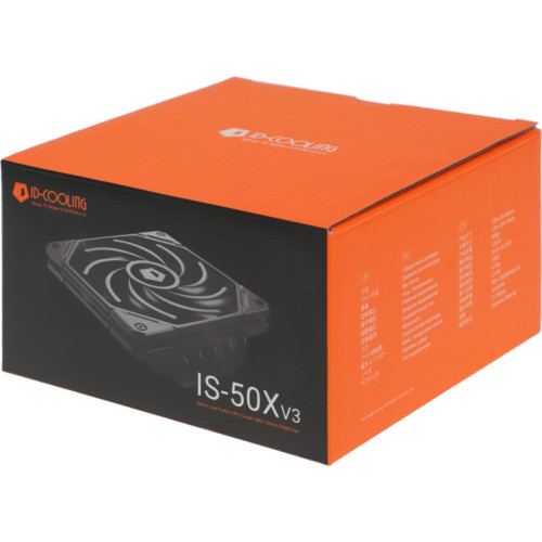 Кулер ID-Cooling IS-50X V3 Soc-AM5/AM4/1200/1700/1851 черный 4-pin 14-30dB Al+Cu 130W 385gr Ret [IS-50X V3]