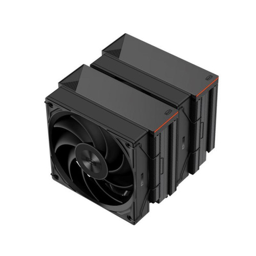 Кулер для процессора/ PCCooler RT620 Digital BK (250W, 4-pin PWM, LED temp., 157mm, , 6x6mm, 2x120mm, 73.32CFM, 34.9dBA, 2200RPM, S: 1851/1700/1200/115X, AM5/AM4, black)