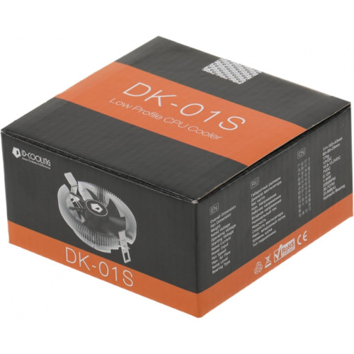 Кулер ID-Cooling DK-01S Soc-AM5/AM4/1200/1700/1851 черный 3-pin 24dB Al 65W 144gr Ret [DK-01S]