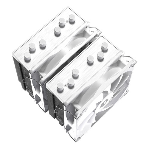 Кулер для процессора/ CPU Cooler ID-COOLING SE-55 ARGB SNOW (250W, 4-pin PWM, 153mm, Al/Cu, 6x6mm, ARGB, 2x120mm, 68.2CFM, 35.2dBA, 1500RPM, S: 1700/1200/115X, AM5/AM4, White)