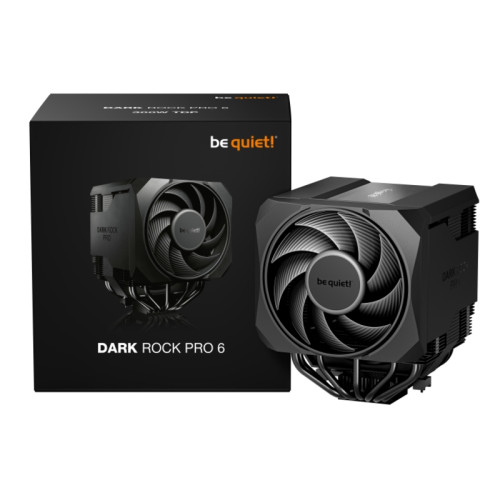 Кулер для процессора/ CPU Cooler be quiet! DARK ROCK PRO 6 (300W, 4-pin PWM, 169mm, Al/Cu, 7x6mm, 1x120mm + 1x135mm, 52.94/79.48CFM, 32.4dBA, 2000RPM, S: 1851/1700/1200/115X, AM5/AM4, black)