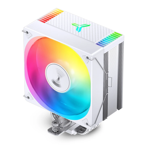 Кулер для процессора/ CPU Cooler JONSBO CR-1000 EVO ARGB (220W, 4-pin PWM, 154mm, Al/Cu, 4x6mm, ARGB, 1x120mm, 59.48CFM, 32.0dBA, 1500RPM, S: 1700/1200/115X, AM4/AM5 White)