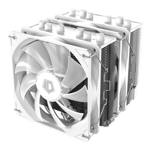 Кулер для процессора/ CPU Cooler ID-COOLING SE-55 ARGB SNOW (250W, 4-pin PWM, 153mm, Al/Cu, 6x6mm, ARGB, 2x120mm, 68.2CFM, 35.2dBA, 1500RPM, S: 1700/1200/115X, AM5/AM4, White)