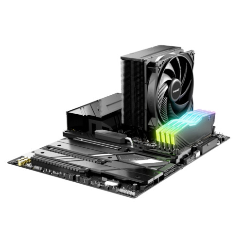Кулер для процессора/ CPU Cooler be quiet! PURE ROCK 3 (190W, 4-pin PWM, 154mm, Al/Cu, 4x6mm, 1x120mm, 59.6CFM, 31.2dBA, 2000RPM, S: 1851/1700/1200/115X, AM5/AM4, black)