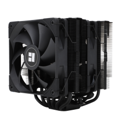 Кулер для процессора/ Thermalright Peerless Assassin 120 Black (4-pin PWM, 157mm, Ni/Cu, 6x6mm, 2x120mm, 66.17CFM, 25.6dBA, 1550RPM, S: 2011, -3, 2066, 1200, 1700, 1851, 115x, AM4, AM5, black)