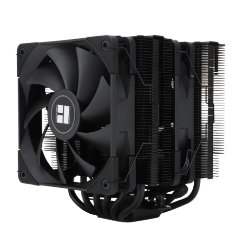 Кулер для процессора/ Thermalright Peerless Assassin 120 Black (4-pin PWM, 157mm, Ni/Cu, 6x6mm, 2x120mm, 66.17CFM, 25.6dBA, 1550RPM, S: 2011, -3, 2066, 1200, 1700, 1851, 115x, AM4, AM5, black)