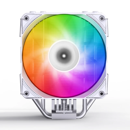 Кулер для процессора/ CPU Cooler JONSBO PISA A5 ARGB (265W, 4-pin PWM, 153mm, Al/Cu, 5x6mm, ARGB, 1x120mm, 81.27CFM, 36.8dBA, 1850RPM, S: 1851/1700/1200/115X, AM4/AM5 White)