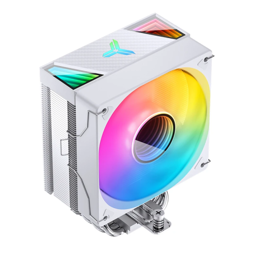 Кулер для процессора/ CPU Cooler JONSBO CR-1000 V2 PRO ARGB (230W, 4-pin PWM, 157mm, Al/Cu, 6x6mm, ARGB, 1x120mm, 59.48CFM, 32.0dBA, 1500RPM, S: 1700/1200/115X, AM4/AM5 White)