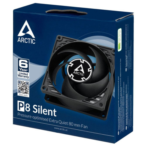 Вентилятор корпусной ARCTIC Cooling P8 Silent (Black/Black) - retail (ACFAN00152A) (702003)