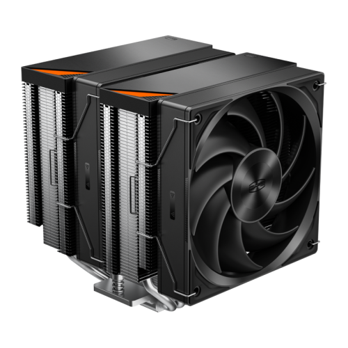 Кулер для процессора/ PCCooler RZ620 (260W, 4-pin PWM, 158mm, Al/Cu, 6x6mm, 2x120mm, 86.73CFM, 32dBA, 1800RPM, S: 1851/1700/1200/115X, AM5/AM4, black)