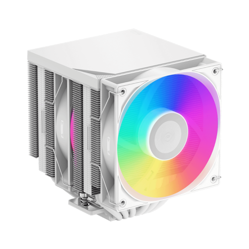 Кулер для процессора/ CPU Cooler PCCooler RT620Pro TC ARGB WH (265W, 4-pin PWM, 157.5mm, Al/Cu, 6x6mm, 2x120mm, 73.32CFM, 34.9dBA, 2200RPM, S: 1851/1700/1200/115X, AM5/AM4, white)